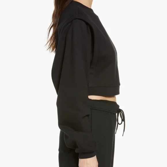 ALO Fresh Cropped Cover Up Sweatshirt - Picture 6 of 12